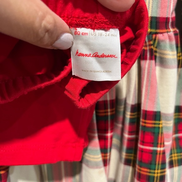 Hanna Anderson Christmas dress with pants matching set - Picture 4 of 5